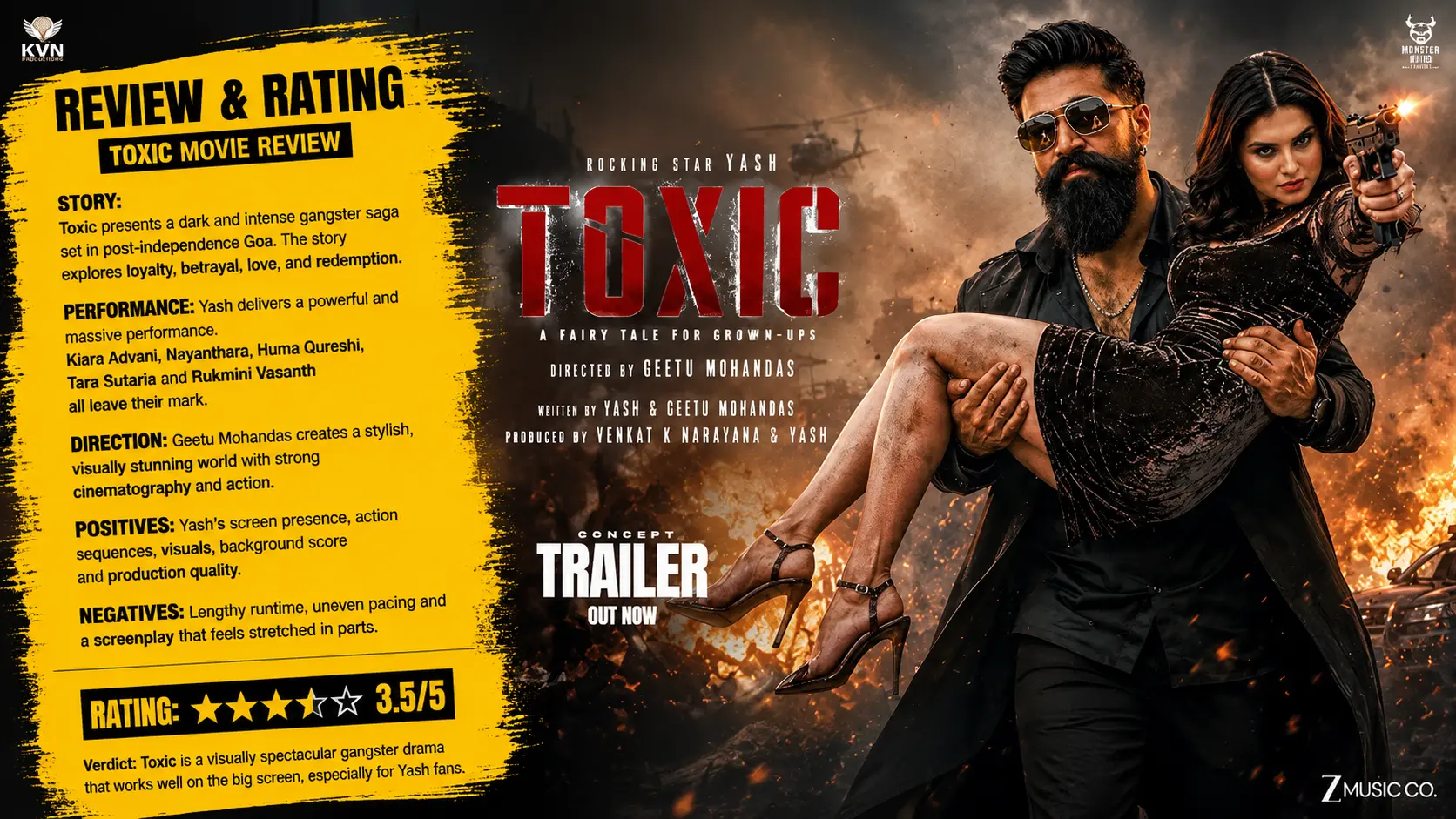Toxic Movie Review: Top 6 Reviews