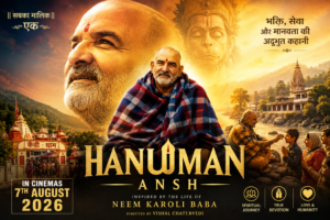 Hanuman Ansh Movie 2026 featuring Neem Karoli Baba and Kainchi Dham